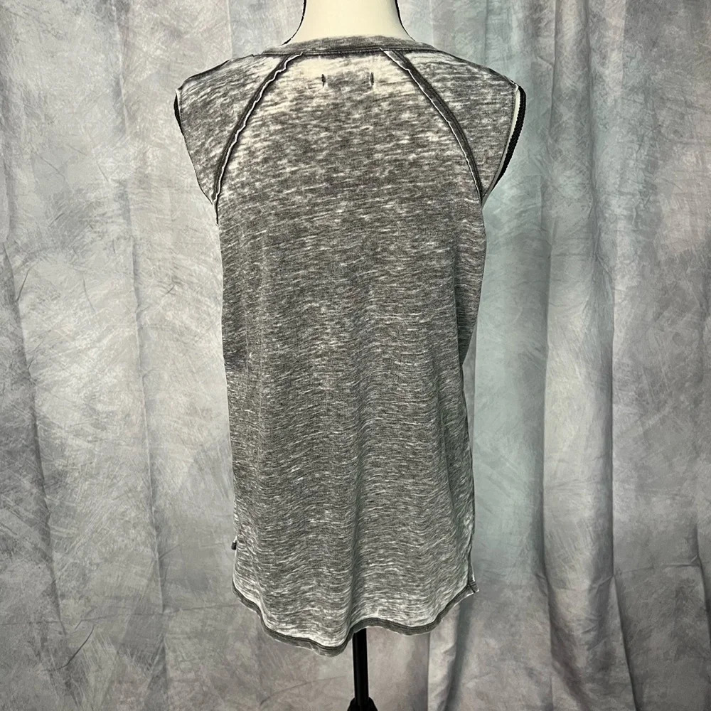 Grayson Threads Austin Texas Sleeveless Gray Burnout Tank Top - size Large - Picture 6 of 9